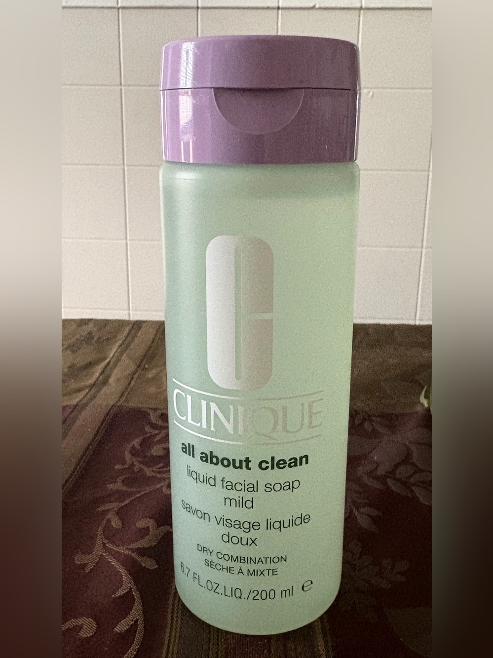 Clinique All About Clean Liquid Facial Soap Mild 6.7 Onz Dry/Combination Skin